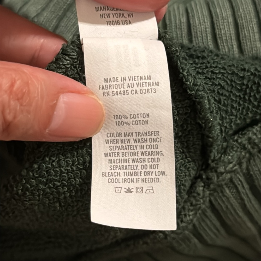 Aerie Down to Earth Henley Hoodie Oversized Slouchy Garment Dyed Green 2022-XS - Picture 9 of 10